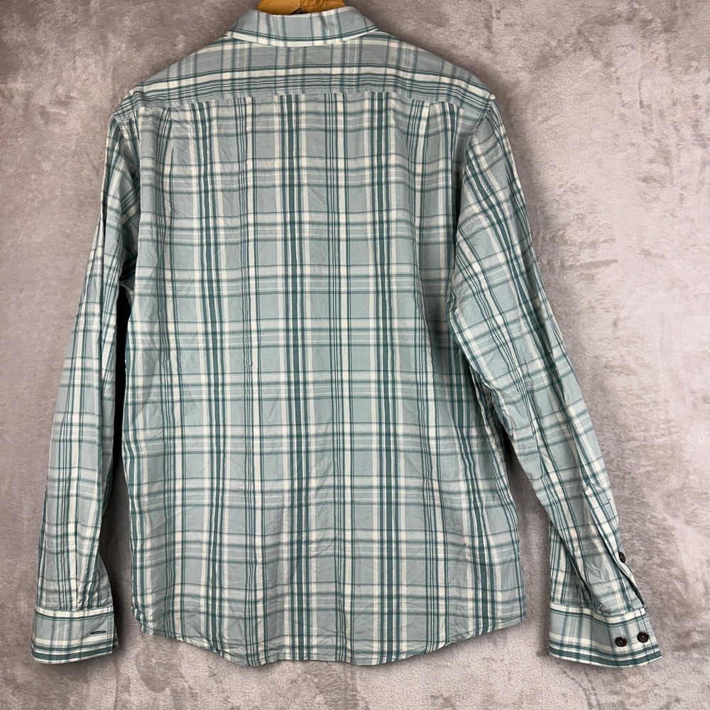 Prana Mens Slim Fit Plaid Organic Cotton Button Down Plaid Shirt M21191486 L - Picture 5 of 11